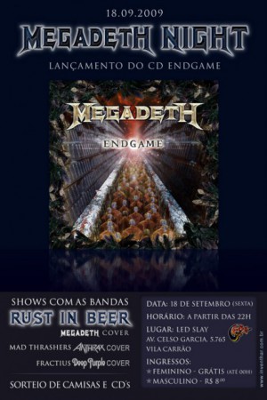Festa de lançamento do Endgame com execuções inéditas das músicas do CD.